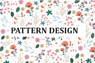 make professional seamless pattern design for kids, textile