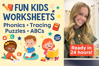 create custom phonics worksheets flashcards worksheets for kids in PDF format