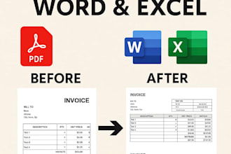 convert PDF to word or excel accurately