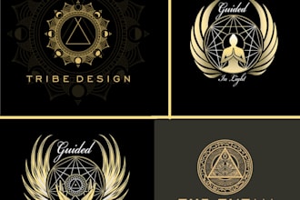 design sacred geometry spiritual or mystical logo