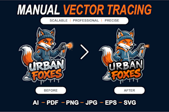 redraw, vector trace manually and convert to vector