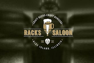 design memorable amazing bar logo racks saloon