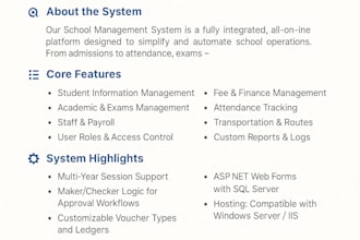 school erp system with admin panel
