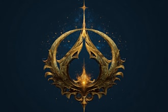 conceptualize a custom dnd, fantasy, sci fi, rpg animated game logo