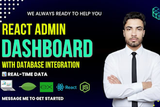 create a react admin dashboard with database
