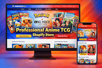 build anime tcg shopify store for pokémon and one piece card game stores