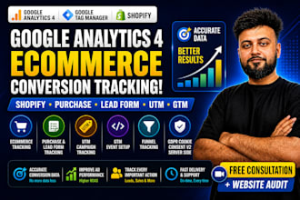 track google analytics 4 ecommerce conversion shopify purchase lead form utm gtm
