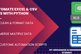 automate excel or CSV workflows with python scripts