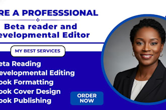 give manuscript feedback, developmental review and editorial suggestions