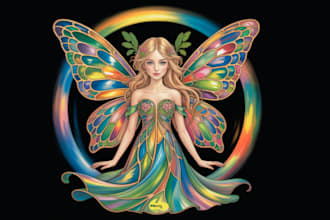 create magical ai generated fantasy fair illustration