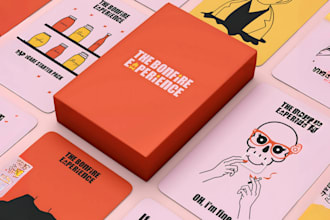 design deck of affirmation motivational learning flashcards card box mockup