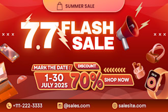 design creative banners for social media and website