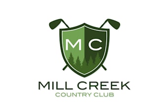 design captivating mill creek country club logo