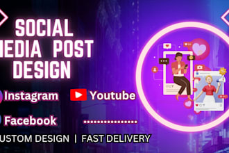 design a social media header, graphic post, or social media ad