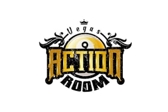 design high resolution vegas action room logo