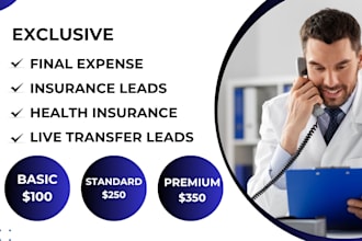 provide final expense live transfers, health insurance, life insurance leads