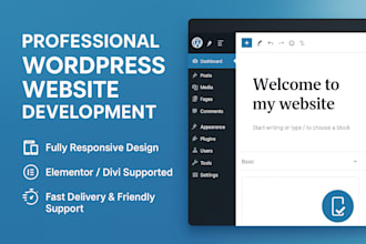 create a professional SEO ready wordpress website or blog