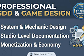 create a production ready gdd and game system design