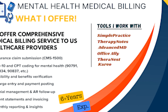 provide expert mental health medical billing services