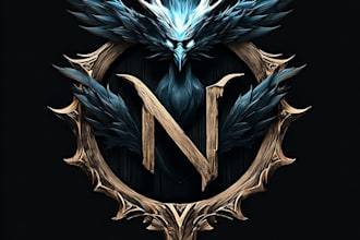 draw a professional fantasy, rpg, scifi game, nft logo