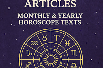 bilingual astrology articles, monthly and yearly horoscope texts