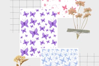 you will receive a high quality archive with 8 seamless patterns created by me