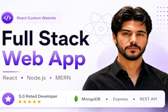 build custom websites with react, node js and express full stack developer