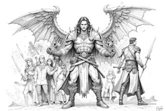 draw your dnd party art or dnd character art no ai