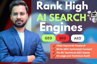 optimize your website for ai engine and google with GEO, aeo and SEO service