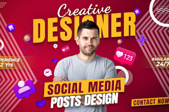 social media posts design for instagram, facebook etc