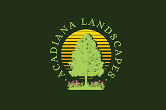 design classic bald cypress landscape logo