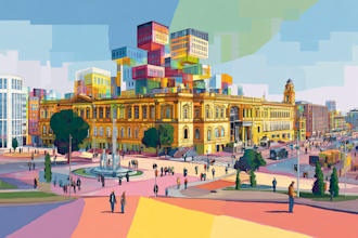 draw awesome pop art landscape building landmark from photos