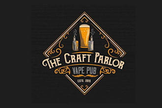 design classic craft beer vape pub logo