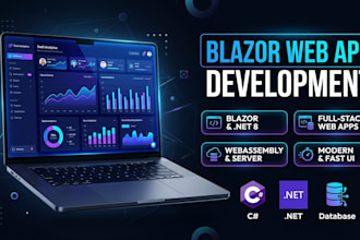 develop modern blazor web app in c sharp and dot net 8