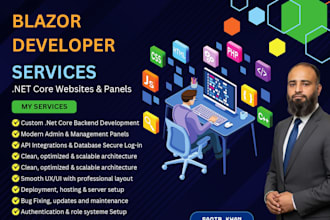 develop websites and panels with net core and blazor webassembly