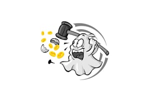 design awesome ghost hammer logo