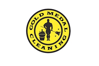 design gold medal cleaning logo
