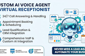 create ai calling agent , ai chatbot, call answering, booking, support