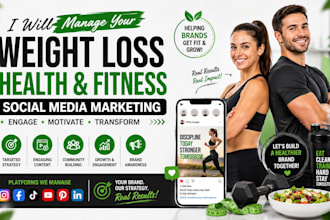 manage your weight loss health and fitness social media marketing