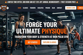 build gym website fitness website gym fitness store sport website health store