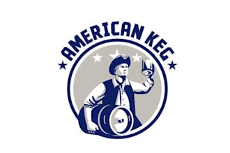 design exclusive unique american keg logo