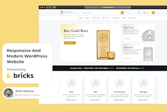 develop a modern website or landing page with bricks builder