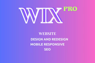 design a responsive and seo friendly wix website