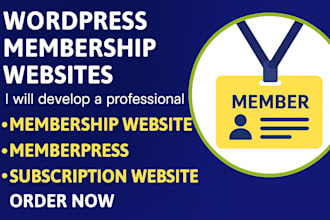 develop wordpress membership website memberpress subscription website