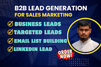 do b2b lead generation, web research, and company email list