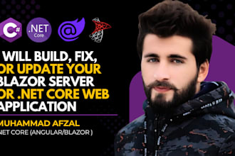 build, fix, or update blazor server or net core application