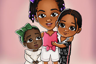 draw a custom gift portrait of baby, kid, toddler, bithday