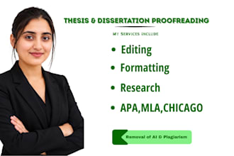 manually edit,proofread,format your thesis and dissertation