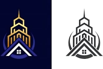 create a modern geometric 3d logo with polygon elements