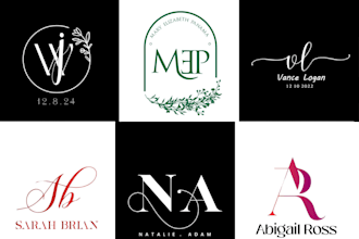 design a personalized minimalist initial logo with artistic touch